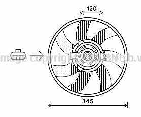 AVA OL7566 Hub, engine cooling fan wheel OL7566: Buy near me at 2407.PL in Poland at an Affordable price!
