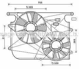 AVA OL7571 Hub, engine cooling fan wheel OL7571: Buy near me in Poland at 2407.PL - Good price!