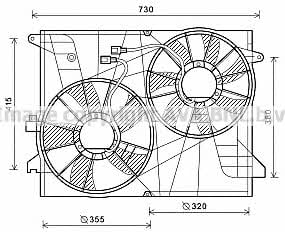 AVA OL7572 Hub, engine cooling fan wheel OL7572: Buy near me in Poland at 2407.PL - Good price!