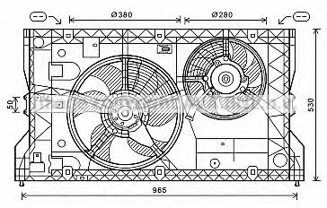 AVA OL7588 Hub, engine cooling fan wheel OL7588: Buy near me in Poland at 2407.PL - Good price!