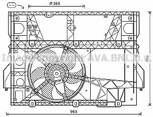 AVA OL7589 Hub, engine cooling fan wheel OL7589: Buy near me in Poland at 2407.PL - Good price!