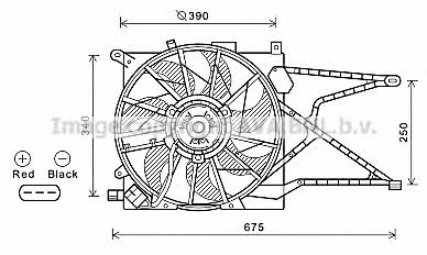 AVA OL7597 Hub, engine cooling fan wheel OL7597: Buy near me in Poland at 2407.PL - Good price!