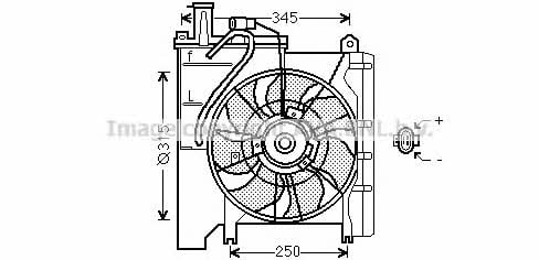 AVA TO7553 Вентилятор радиатора охлаждения TO7553: Отличная цена - Купить в Польше на 2407.PL!
