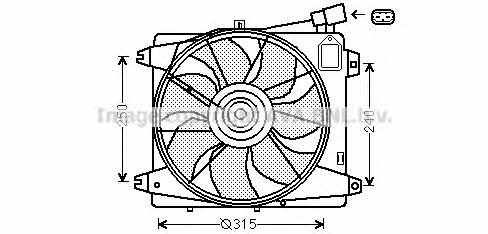 AVA TO7555 Hub, engine cooling fan wheel TO7555: Buy near me in Poland at 2407.PL - Good price!