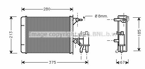 AVA PE6134 Heat exchanger, interior heating PE6134: Buy near me in Poland at 2407.PL - Good price!