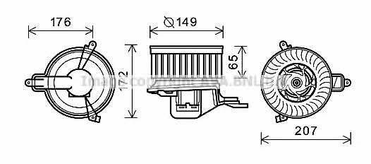 AVA PE7501 Elektromotor für Fahrgastraumbelüftung PE7501: Kaufen Sie zu einem guten Preis in Polen bei 2407.PL!