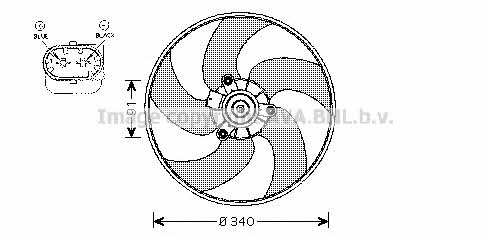 AVA PE7522 Hub, engine cooling fan wheel PE7522: Buy near me in Poland at 2407.PL - Good price!
