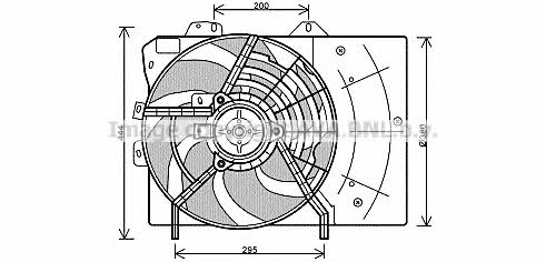 AVA PE7539 Hub, engine cooling fan wheel PE7539: Buy near me at 2407.PL in Poland at an Affordable price!