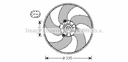 AVA PE7553 Hub, engine cooling fan wheel PE7553: Buy near me in Poland at 2407.PL - Good price!