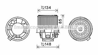 AVA PE8374 Cabin ventilation engine PE8374: Buy near me at 2407.PL in Poland at an Affordable price!