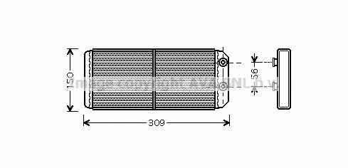 AVA AU6180 Heat exchanger, interior heating AU6180: Buy near me in Poland at 2407.PL - Good price!