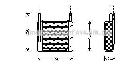 AVA BD6006 Heat exchanger, interior heating BD6006: Buy near me in Poland at 2407.PL - Good price!