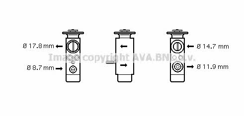 AVA BW1088 Air conditioner expansion valve BW1088: Buy near me in Poland at 2407.PL - Good price!