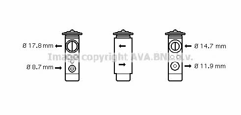 AVA BW1171 Клапан розширювальний кондиціонеру BW1171: Приваблива ціна - Купити у Польщі на 2407.PL!