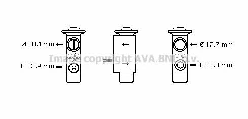 AVA BW1238 Air conditioner expansion valve BW1238: Buy near me at 2407.PL in Poland at an Affordable price!