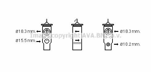 AVA BW1359 Air conditioner expansion valve BW1359: Buy near me in Poland at 2407.PL - Good price!