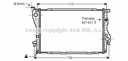 AVA BW2202 Радіатор охолодження двигуна BW2202: Приваблива ціна - Купити у Польщі на 2407.PL!