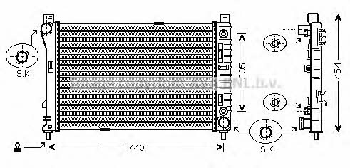 AVA MS2339 Radiator, engine cooling MS2339: Buy near me in Poland at 2407.PL - Good price!