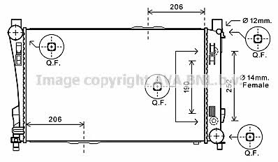 AVA MS2589 Radiator, engine cooling MS2589: Buy near me in Poland at 2407.PL - Good price!