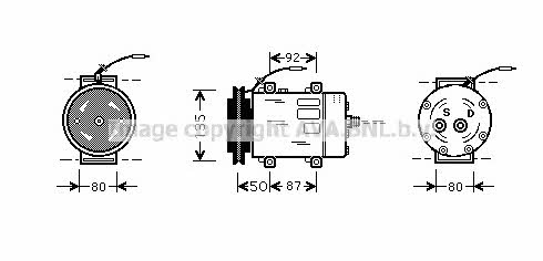 AVA UVK148 Компрессор кондиционера UVK148: Отличная цена - Купить в Польше на 2407.PL!