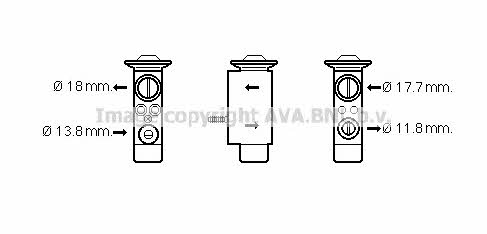 AVA VO1162 Air conditioner expansion valve VO1162: Buy near me in Poland at 2407.PL - Good price!