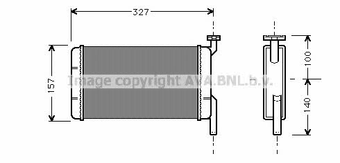 AVA BW6001 Heat exchanger, interior heating BW6001: Buy near me in Poland at 2407.PL - Good price!