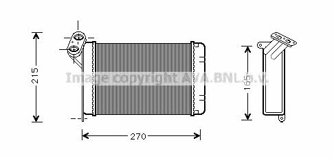 AVA BW6005 Heat exchanger, interior heating BW6005: Buy near me in Poland at 2407.PL - Good price!
