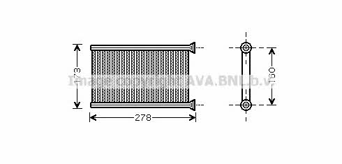 AVA BW6342 Heat exchanger, interior heating BW6342: Buy near me in Poland at 2407.PL - Good price!
