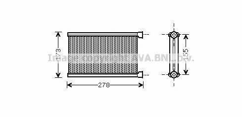 AVA BW6344 Heat exchanger, interior heating BW6344: Buy near me in Poland at 2407.PL - Good price!