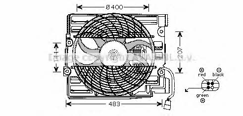 AVA BW7510 Hub, engine cooling fan wheel BW7510: Buy near me in Poland at 2407.PL - Good price!