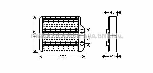 AVA TO6368 Heat exchanger, interior heating TO6368: Buy near me in Poland at 2407.PL - Good price!