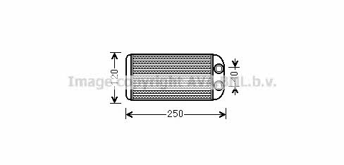 AVA TO6557 Heat exchanger, interior heating TO6557: Buy near me in Poland at 2407.PL - Good price!