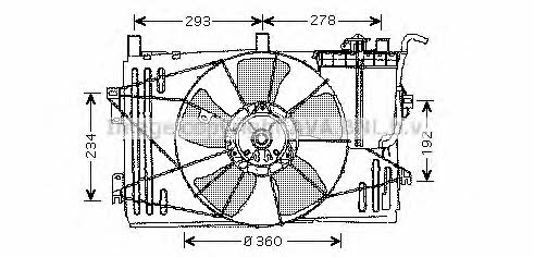 AVA TO7508 Hub, engine cooling fan wheel TO7508: Buy near me in Poland at 2407.PL - Good price!