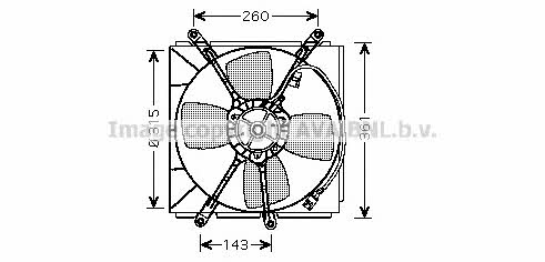 AVA TO7522 Hub, engine cooling fan wheel TO7522: Buy near me in Poland at 2407.PL - Good price!