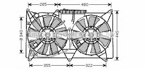 AVA TO7532 Hub, engine cooling fan wheel TO7532: Buy near me in Poland at 2407.PL - Good price!