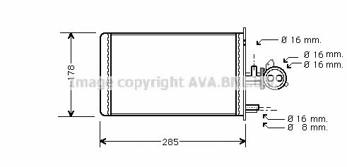 AVA PEA6173 Радиатор отопителя салона PEA6173: Отличная цена - Купить в Польше на 2407.PL!