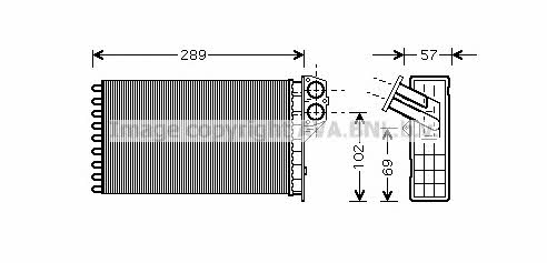 AVA PEA6226 Heat exchanger, interior heating PEA6226: Buy near me in Poland at 2407.PL - Good price!