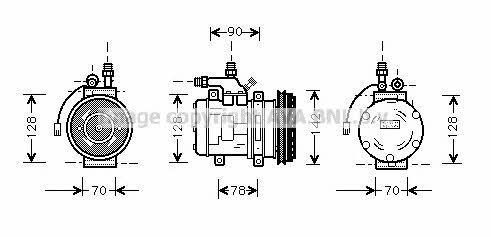 AVA PRK029 Compressor, air conditioning PRK029: Buy near me in Poland at 2407.PL - Good price!