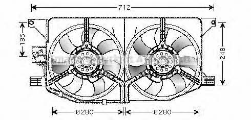AVA MS7510 Вентилятор радиатора охлаждения MS7510: Отличная цена - Купить в Польше на 2407.PL!