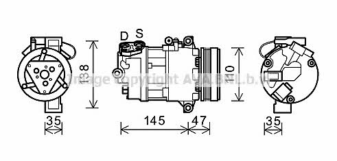 AVA BWAK395 Compressor, air conditioning BWAK395: Buy near me in Poland at 2407.PL - Good price!