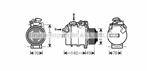AVA BWK387 Compressor, air conditioning BWK387: Buy near me in Poland at 2407.PL - Good price!