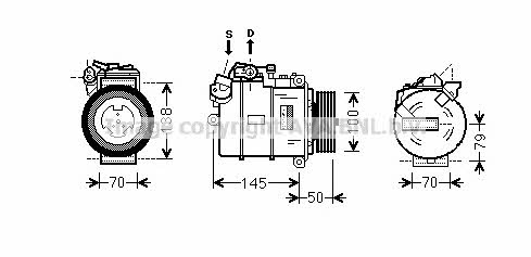 AVA BWK388 Compressor, air conditioning BWK388: Buy near me in Poland at 2407.PL - Good price!
