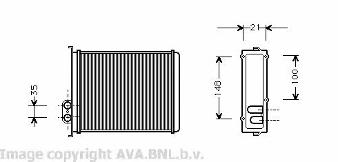 AVA VOA6085 Heat exchanger, interior heating VOA6085: Buy near me at 2407.PL in Poland at an Affordable price!
