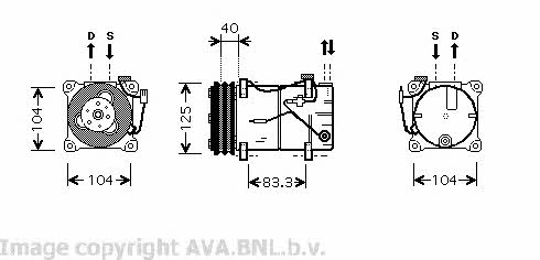 AVA VOK119 Компрессор кондиционера VOK119: Отличная цена - Купить в Польше на 2407.PL!