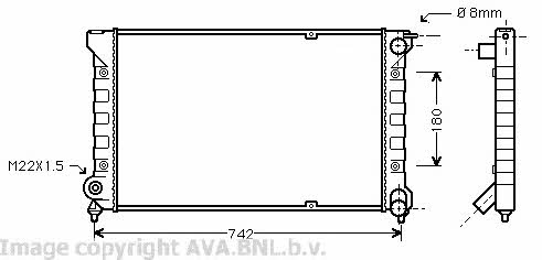 AVA VW2041 Radiator, engine cooling VW2041: Buy near me in Poland at 2407.PL - Good price!