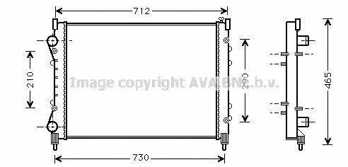 AVA RT2233 Radiator, engine cooling RT2233: Buy near me in Poland at 2407.PL - Good price!