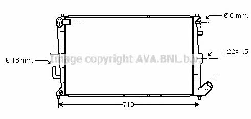 AVA CN2125 Radiator, engine cooling CN2125: Buy near me in Poland at 2407.PL - Good price!