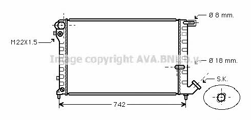 AVA CN2134 Radiator, engine cooling CN2134: Buy near me in Poland at 2407.PL - Good price!