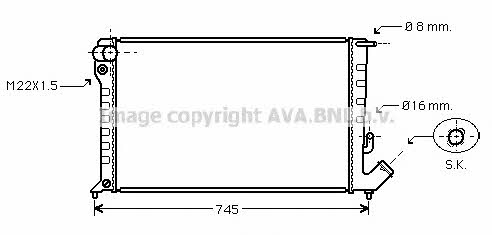 AVA CN2152 Радиатор охлаждения двигателя CN2152: Отличная цена - Купить в Польше на 2407.PL!