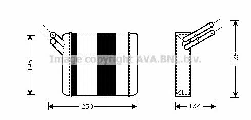 AVA CN6026 Heat exchanger, interior heating CN6026: Buy near me in Poland at 2407.PL - Good price!